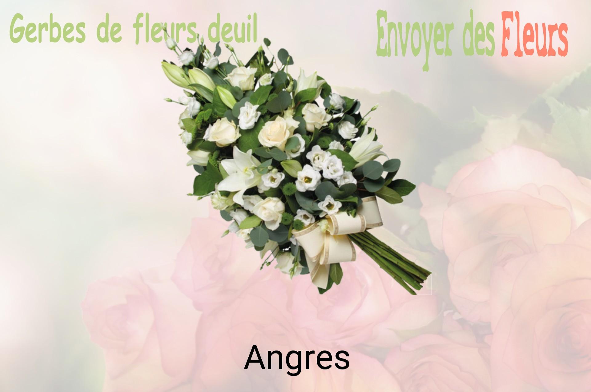 Gerbe de fleurs de deuil livrée à Angres